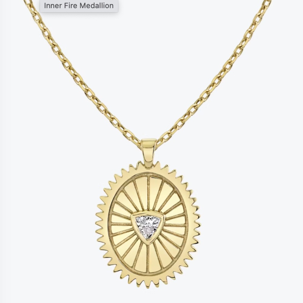 VRAI Inner Fire Medallion 14K 0.1CTW